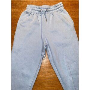Light Blue Joggers Sweatpants With Drawstring Waistband & Elastic Cuffs